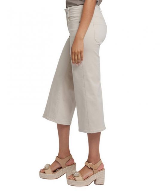 【送料無料】 エヌワイディージェイ レディース デニムパンツ ボトムス Petite Size Brigitte High Waisted Wide Leg Capri Jeans Feather