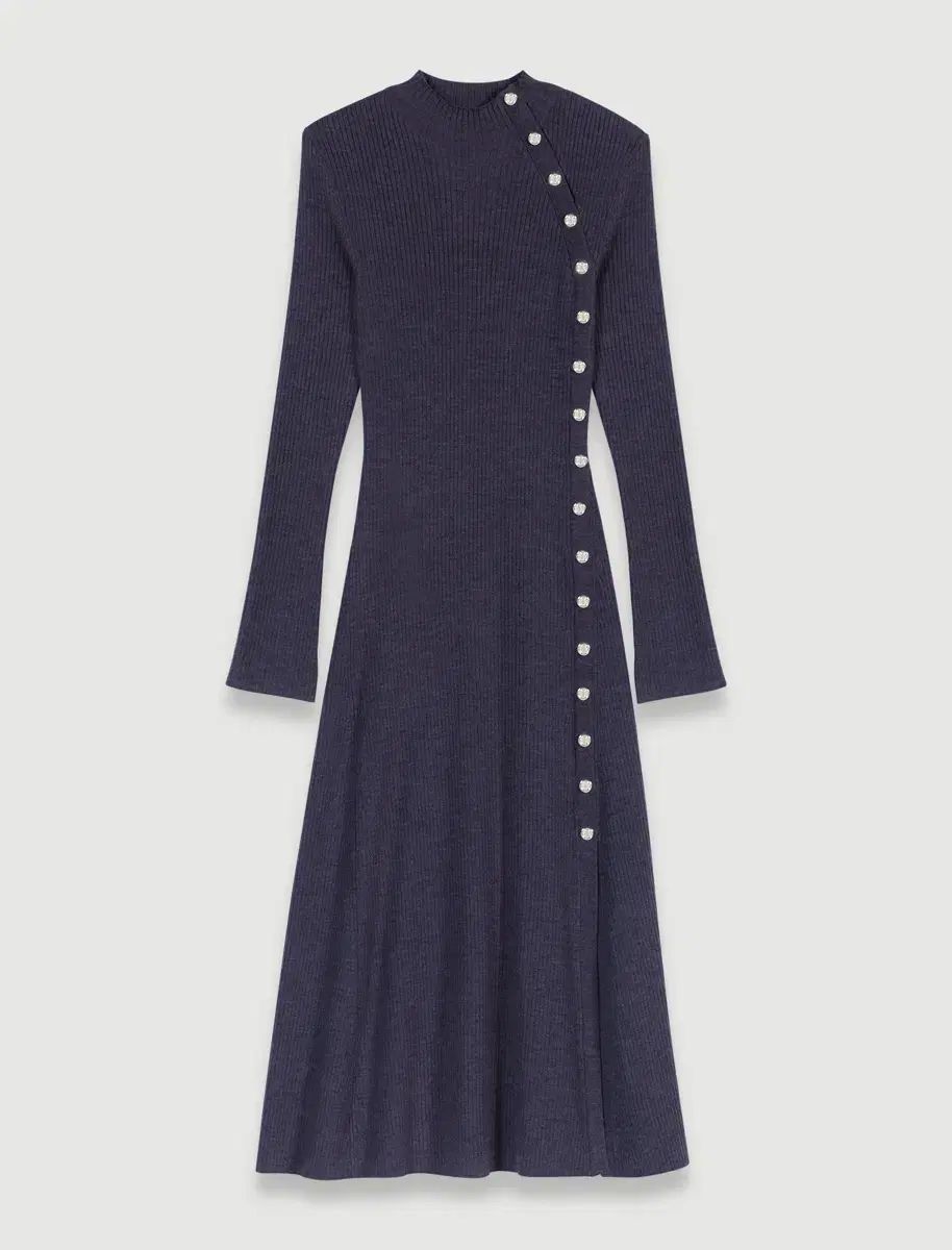 新品 maje(マージュ) maje ボタンアップ マキシ ニット ドレス