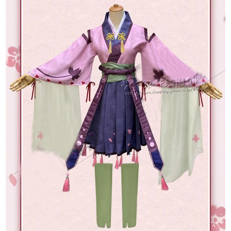 鬼滅の刃 風 甘露寺蜜璃 着物 コスプレ衣装ウィッグ 靴和服cosplayアニメ ゲーム コスチューム パーティーグッズ ハロウィン仮装 BJ0930ML04 ハロウィン