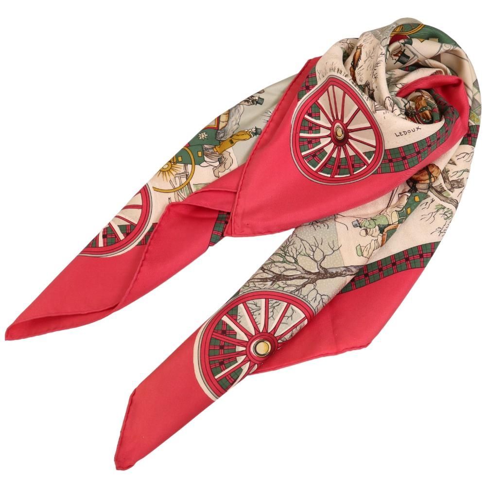 エルメスHERMES カレ90 L'HIVER EN POSTE（冬の郵便馬車） エルメス HERMES L' Hiver en Poste 冬の郵便馬車 カレ 90