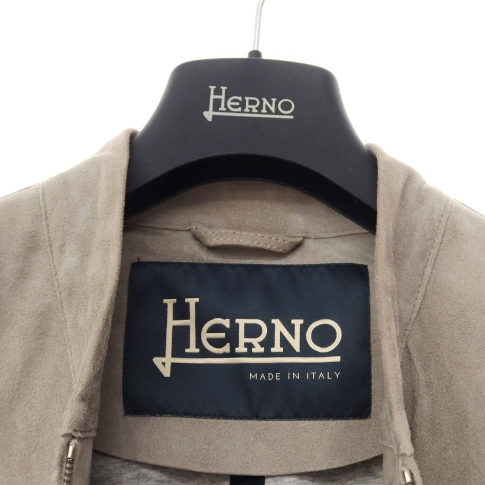 中古】ヘルノ Herno ゴートスエード レザージャケット ブルゾン ...