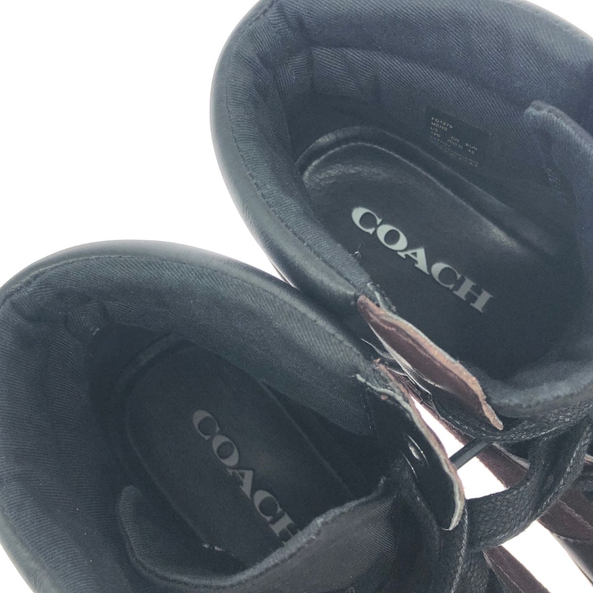良好 COACH コーチ 表記サイズ:US10 ハイカットスニーカー ボルドー