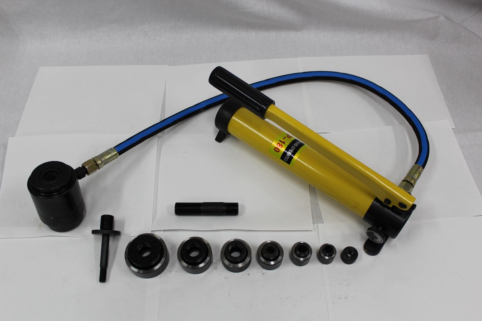 8 t 油圧パンチャー 手動 油圧パンチ ton ダイス セット付き 油圧工具 パンチャー 油圧 パンチャ パンチ ステンレス板 鉄板 穴あけ 工具 A 27