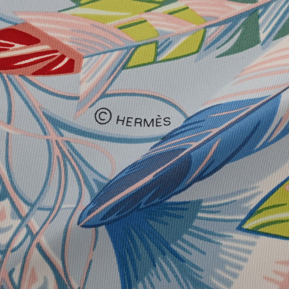 エルメス カレ90 DANSE PACIFIQUE ブルー/マルチ レディース