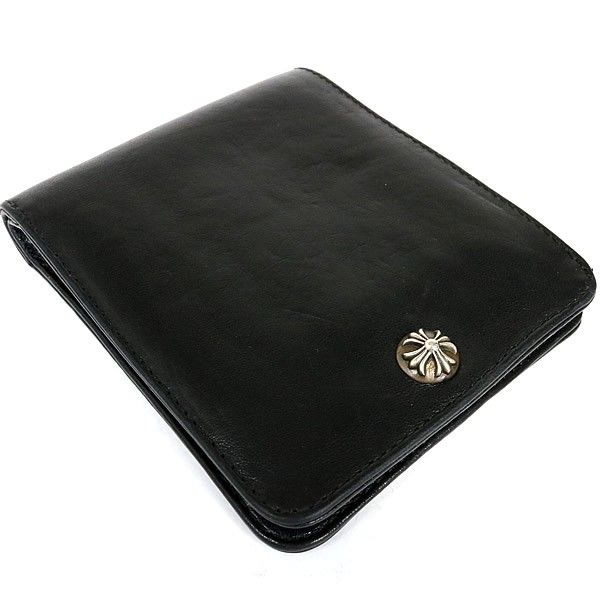 クロムハーツ 財布 ワンスナップ レザー 折り財布 銀座店購入 正規品 CHROME HEARTS 銀座店 クロムハーツ 1スナップ ウォレット クロス