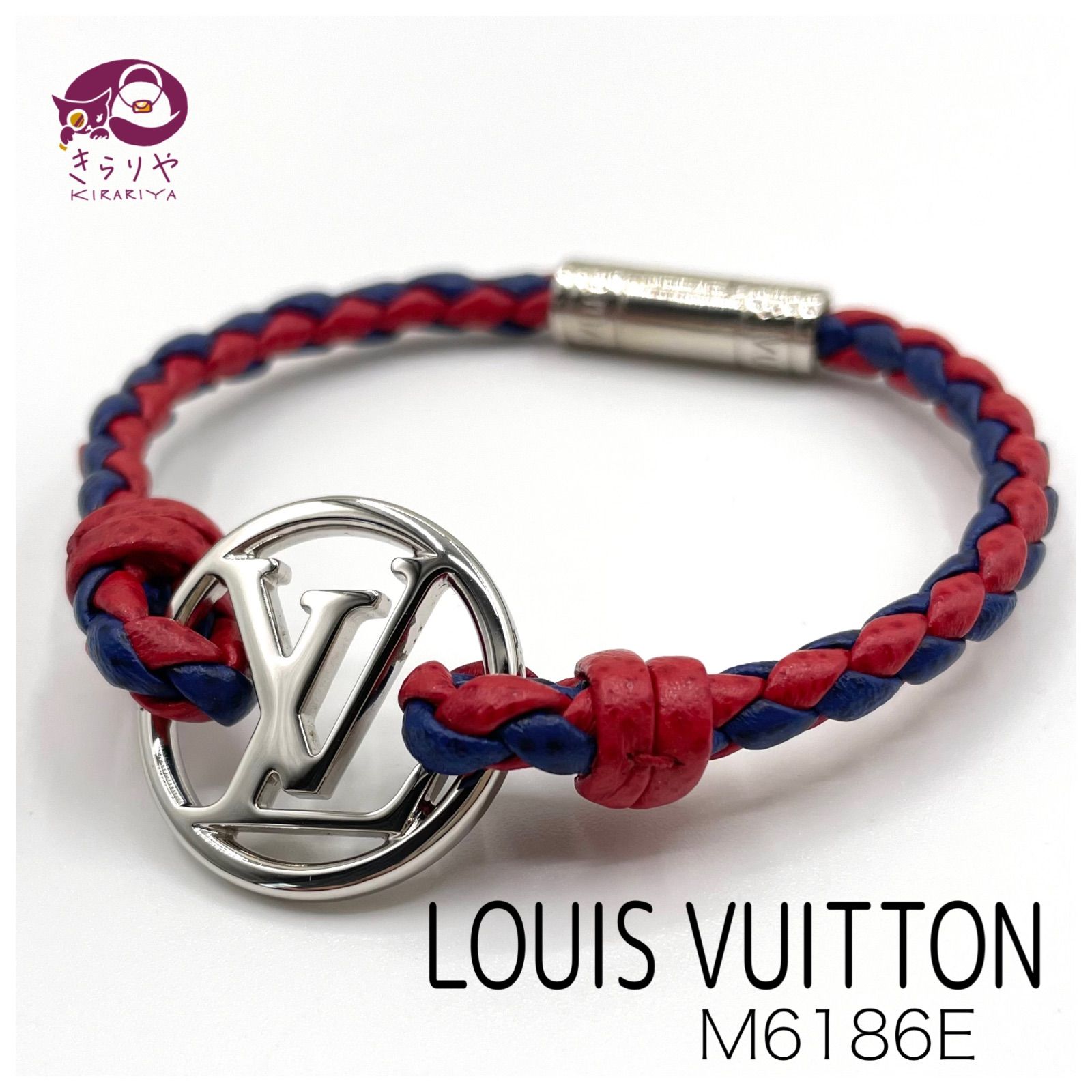 ☆LOUIS VUITTON ルイヴィトン M6186E ブラスレ LVサークル 編み込み