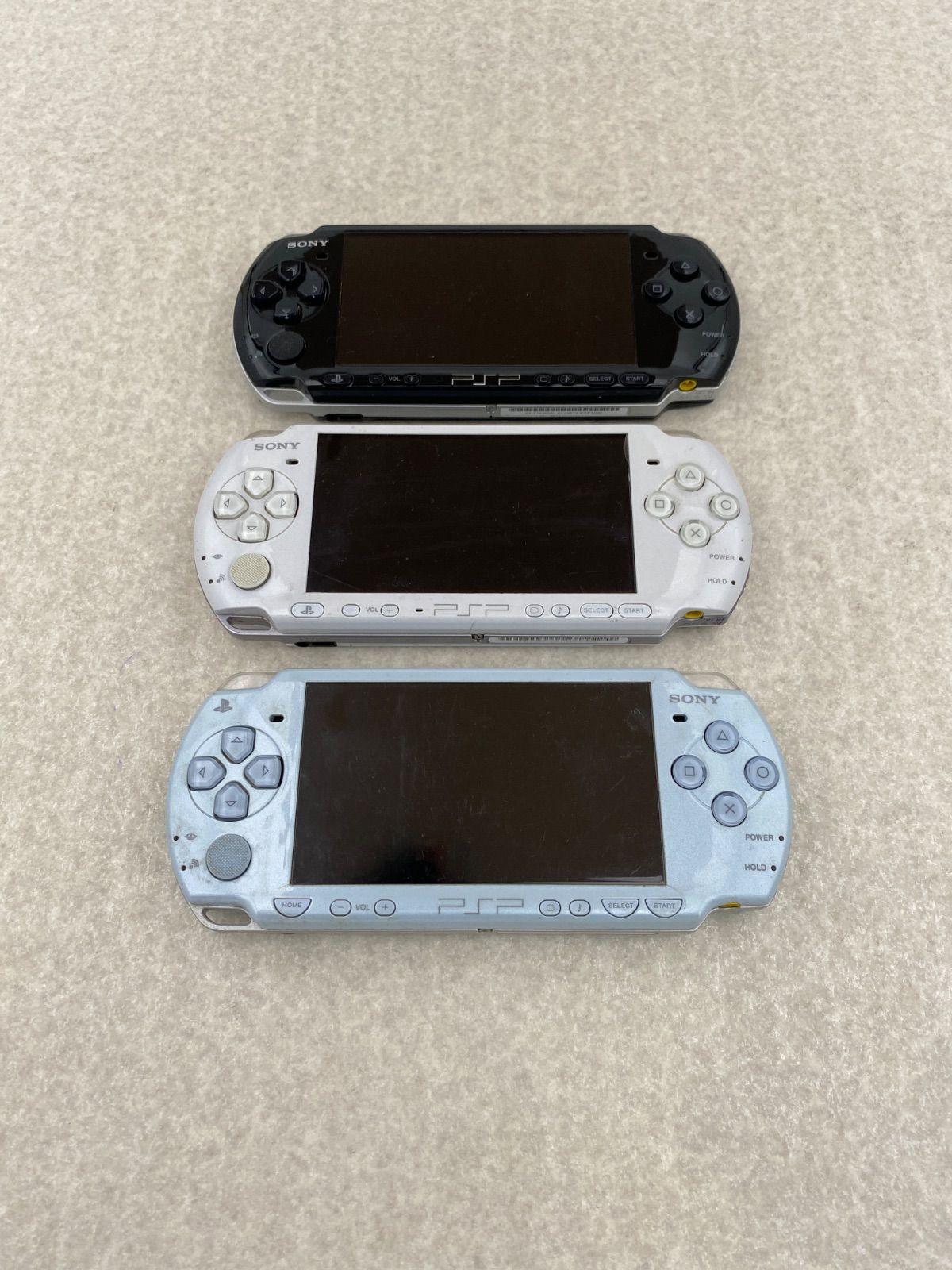 ジャンク品 PSP-2000 フェリシアブルー PSP-3000ホワイト ブラック 本体3点