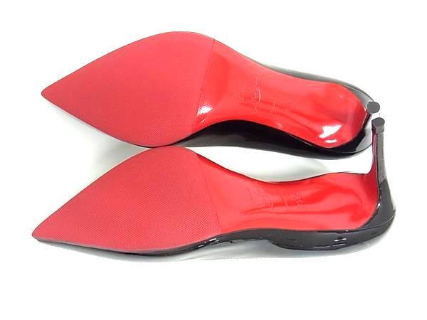  Christian Louboutin ルブタン パテントレザー ヒール パンプス サイズ35 1 2 約22.5 cm 靴 シューズ ブラック系 FU 0314 ハイヒール パンプス パンプス