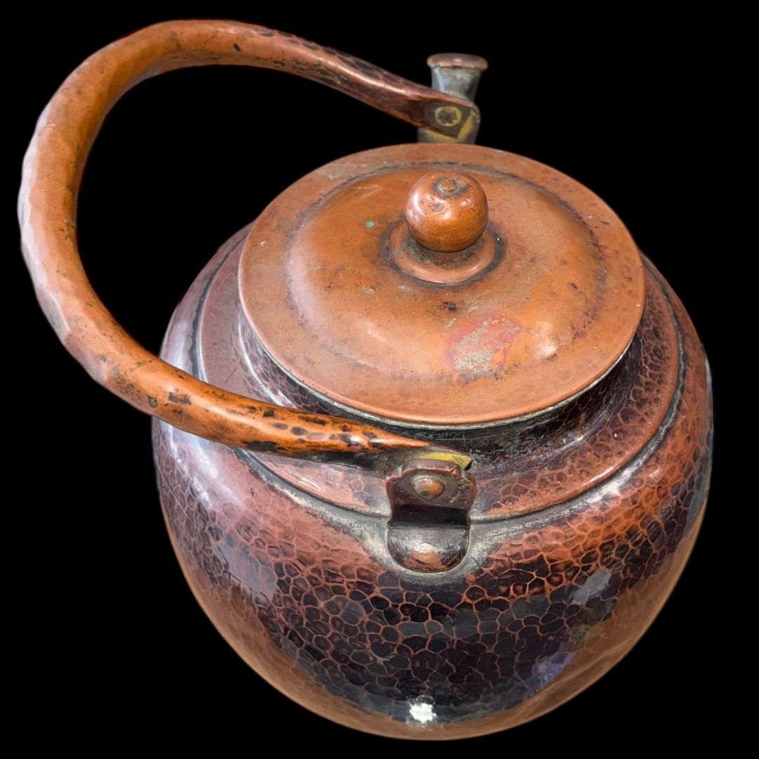 薬缶 銅製 銅瓶 湯沸かし 口蓋付き 湯沸 急須 やかん 銅やかん 煎茶