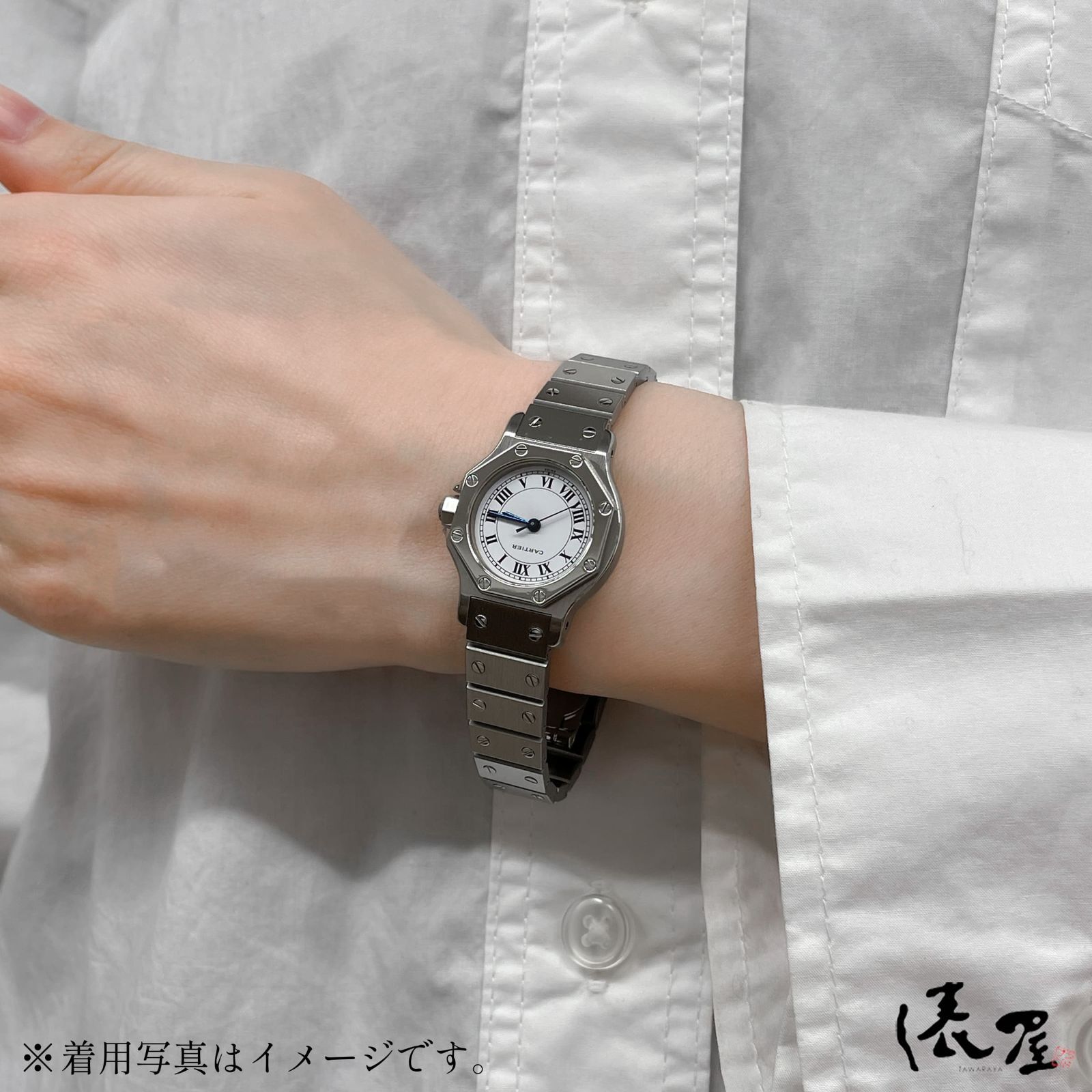 【値下げ】【美品】カルティエ　サントスオクタゴン　婦人用　自動巻き 楽天市場】【オーバーホール済】 カルティエ サントス