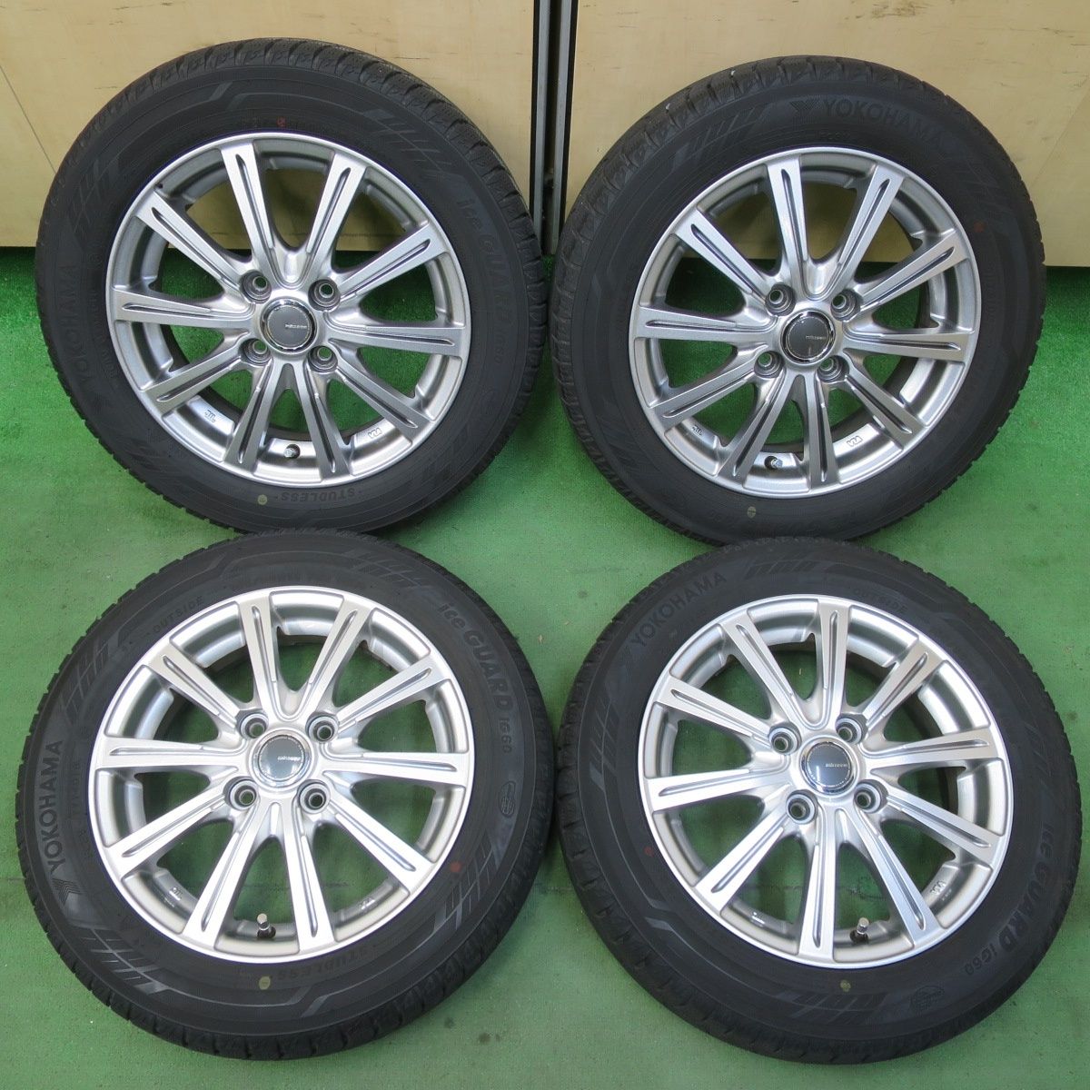 トヨタ ファンカーゴ 純正　鉄ホイール 14インチ 4x100 / ヨコハマ アイスガード iG50プラス 175/65R14 2015 スタッドレスタイヤ 札幌発 激安 4本SET】トヨタ ヴィッツ 130系 純正 スチール 鉄ホイール [5J +