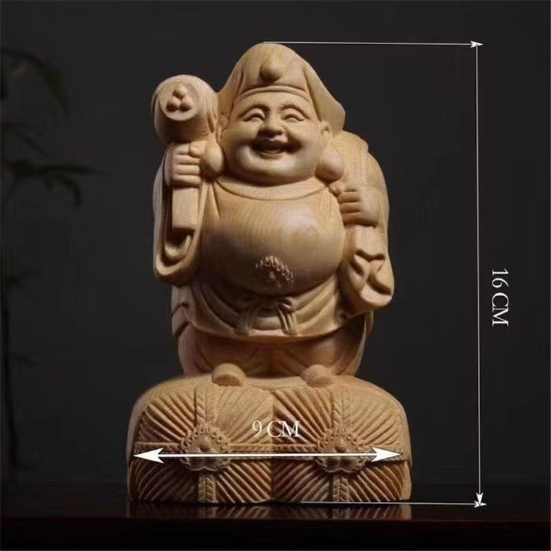 大黒天 七福神 職人手作り 木彫仏像 仏教工芸品 開運 幸運 財運 金運 仏像 無病息災 子宝 健康運 縁結び 商売繁盛 浄化 風水 インテリア 置物  オブジェ - メルカリ