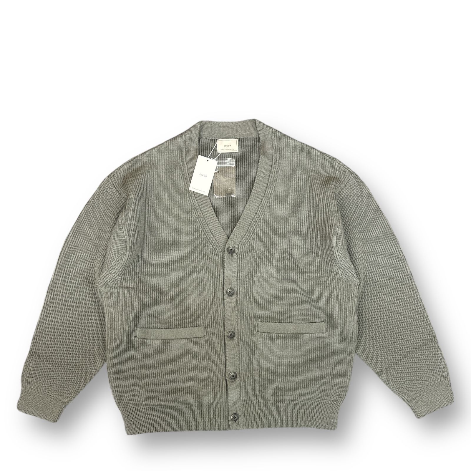 定価3万 EVCON エビコン カーディガン 233-91201 新品 定価30800円 EVCON (エビコン) / WOOL LOW GAUGE CARDIGAN 233