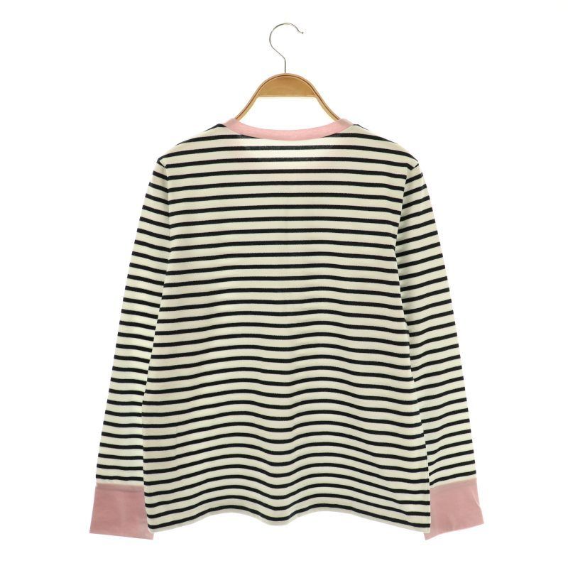 トレフルプラスワン　ラメボーダーカットソー トレフルプラスワン TREFLE+1 ラメボーダー カットソー Tシャツ