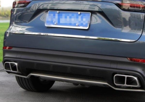 ポルシェ カイエン 2018年-E3K30 2色可選 ステンレスマフラー テールパイプ カバー 排気カバートリム 2Pセット