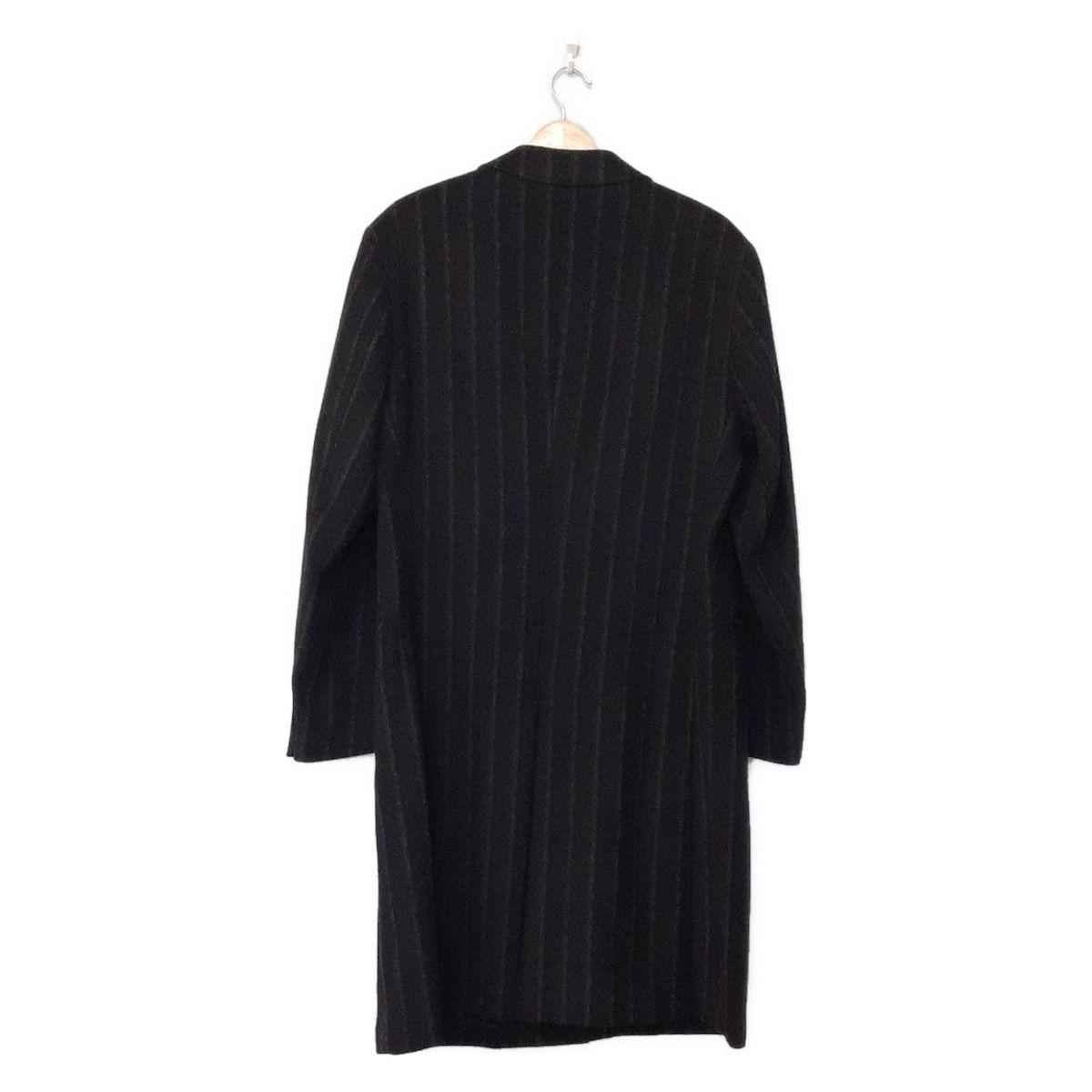 ARMANICOLLEZIONI アルマーニコレッツォーニ コート メンズ - 黒×グレー 長袖 ストライプ 秋 冬