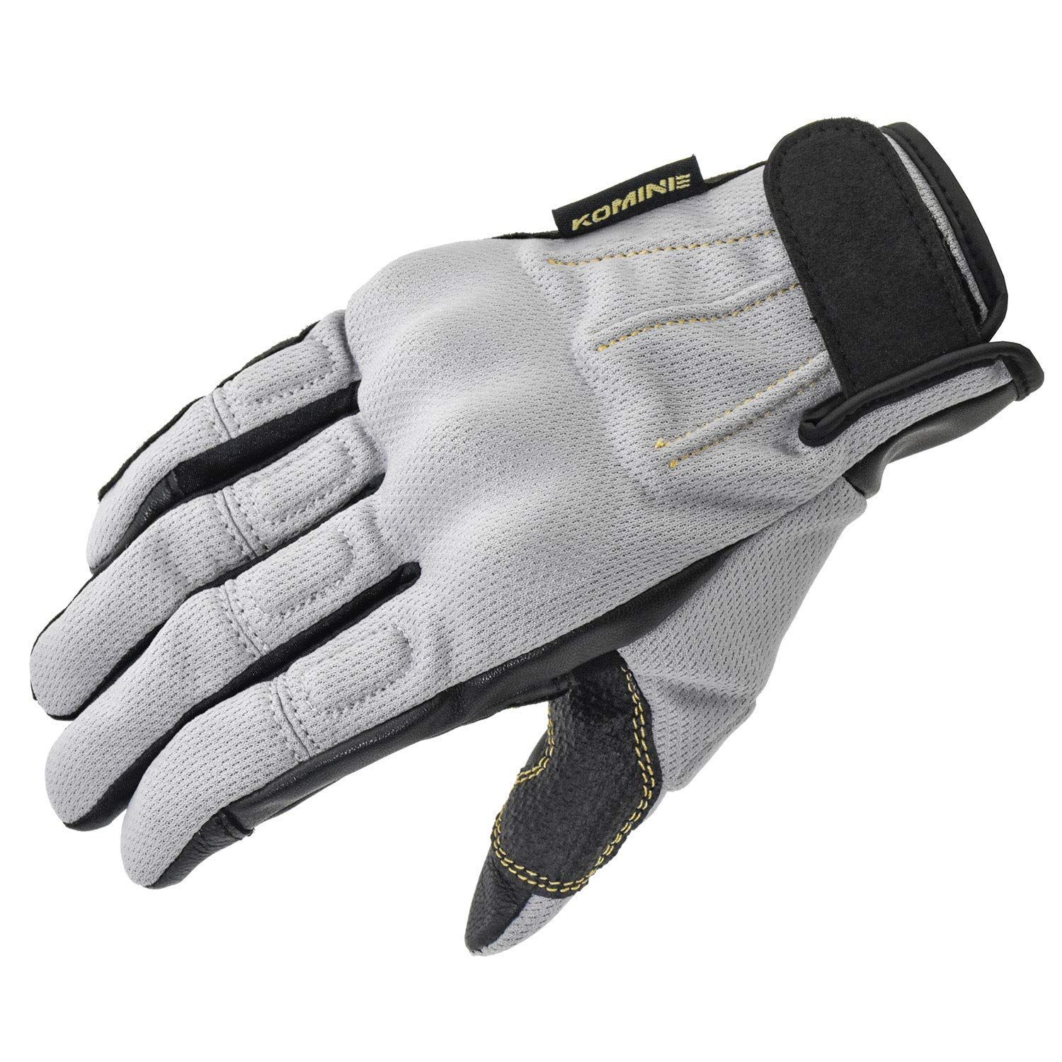 【在庫処分】ナックルプロテクター ヴィンテージ 春夏秋向け GK-249 メッシュ素材 XL グレー プロテクトヴィンテージメッシュグローブ バイク用 コミネ(KOMINE)