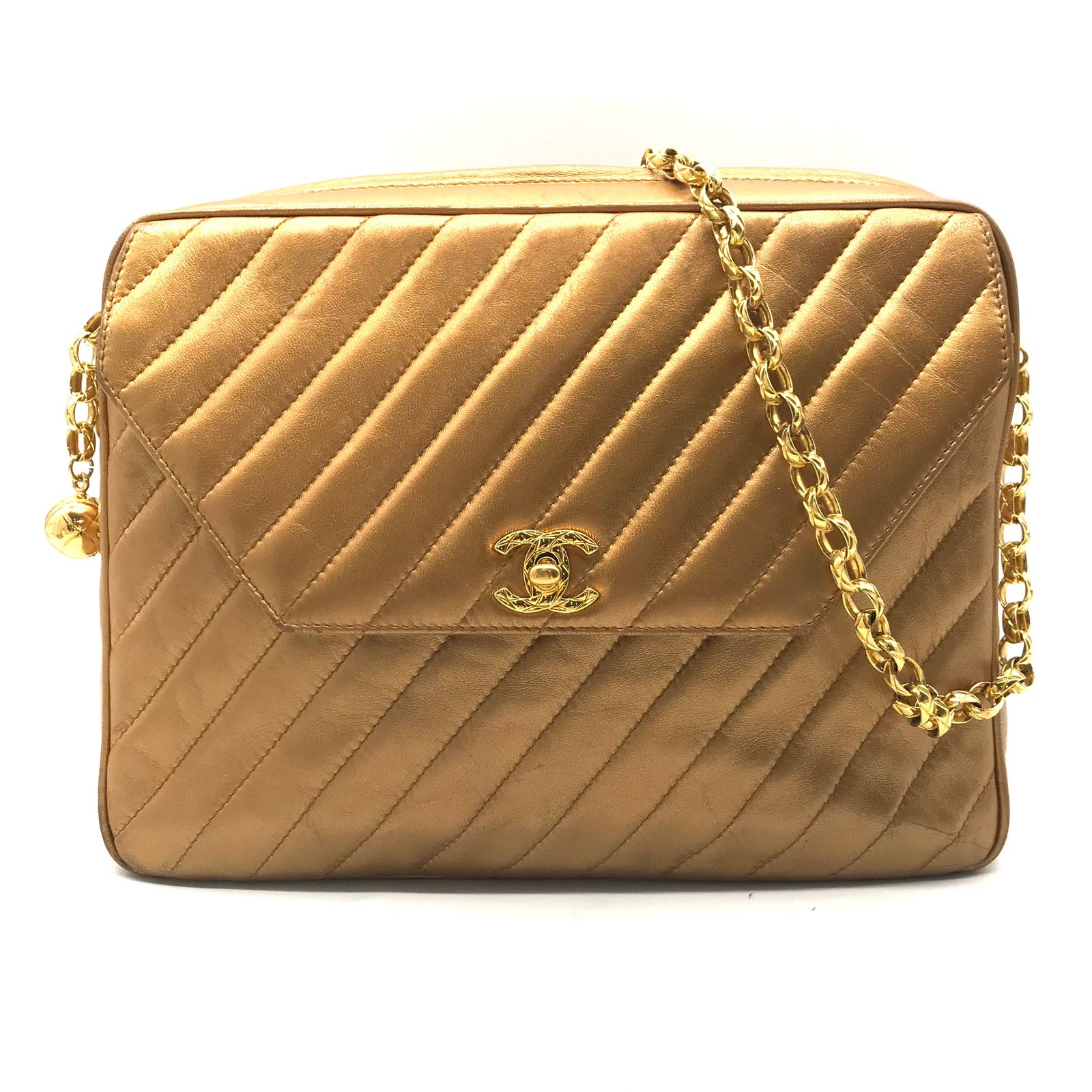 CHANEL シャネル ココマーク バイアス ステッチ ラムスキン
