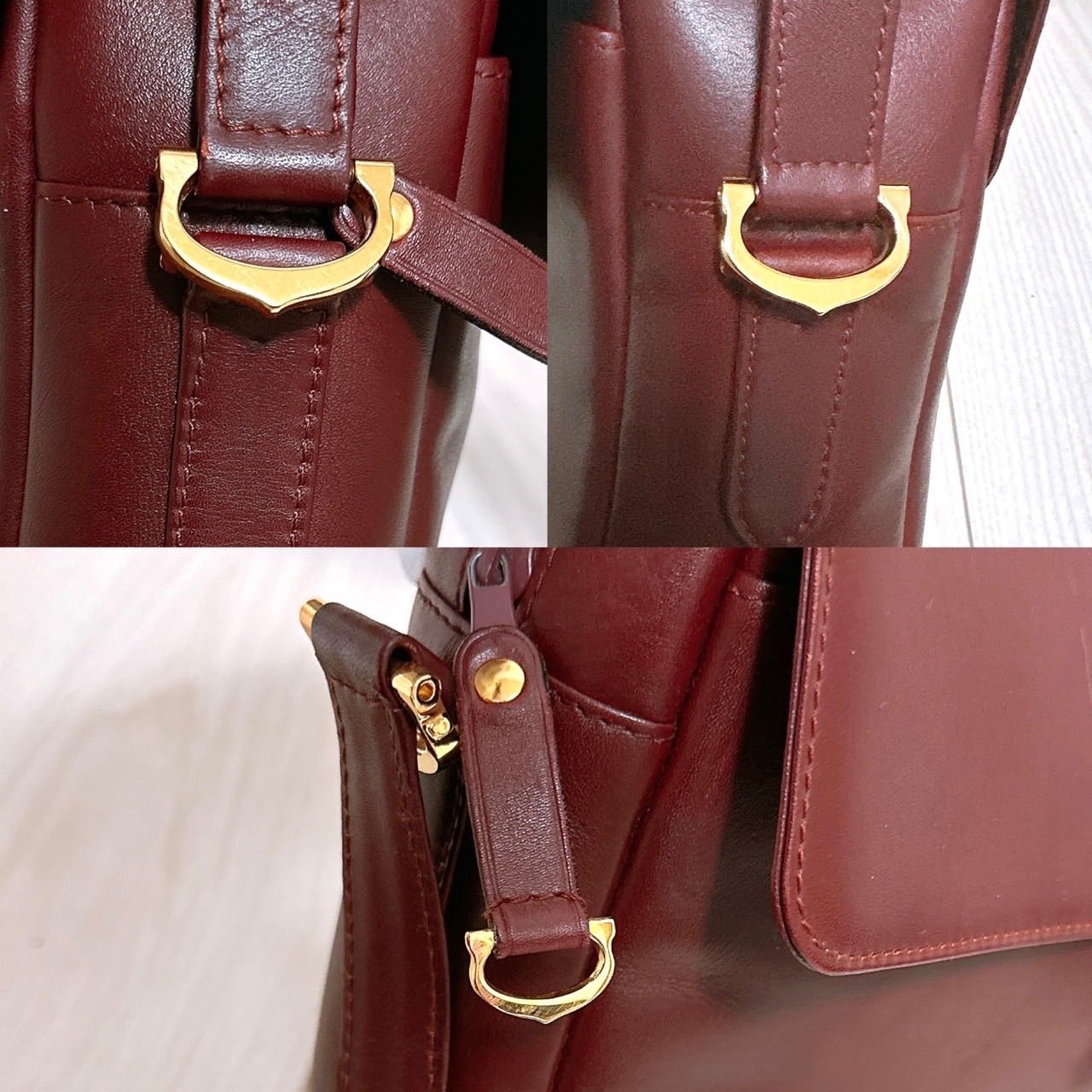 美品)Cartier (カルティエ)ショルダーバッグ マストライン ボルドー 