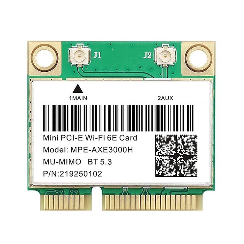 【在庫処分】/ / 6GミニPCI-EWifiカードAX210 5G 2974Mbps 2.4G Bluetooth 5.3 6E 802.11ax WiFi MU-MIMOラップトップWindows10用AX200ワイヤレスアダプターより