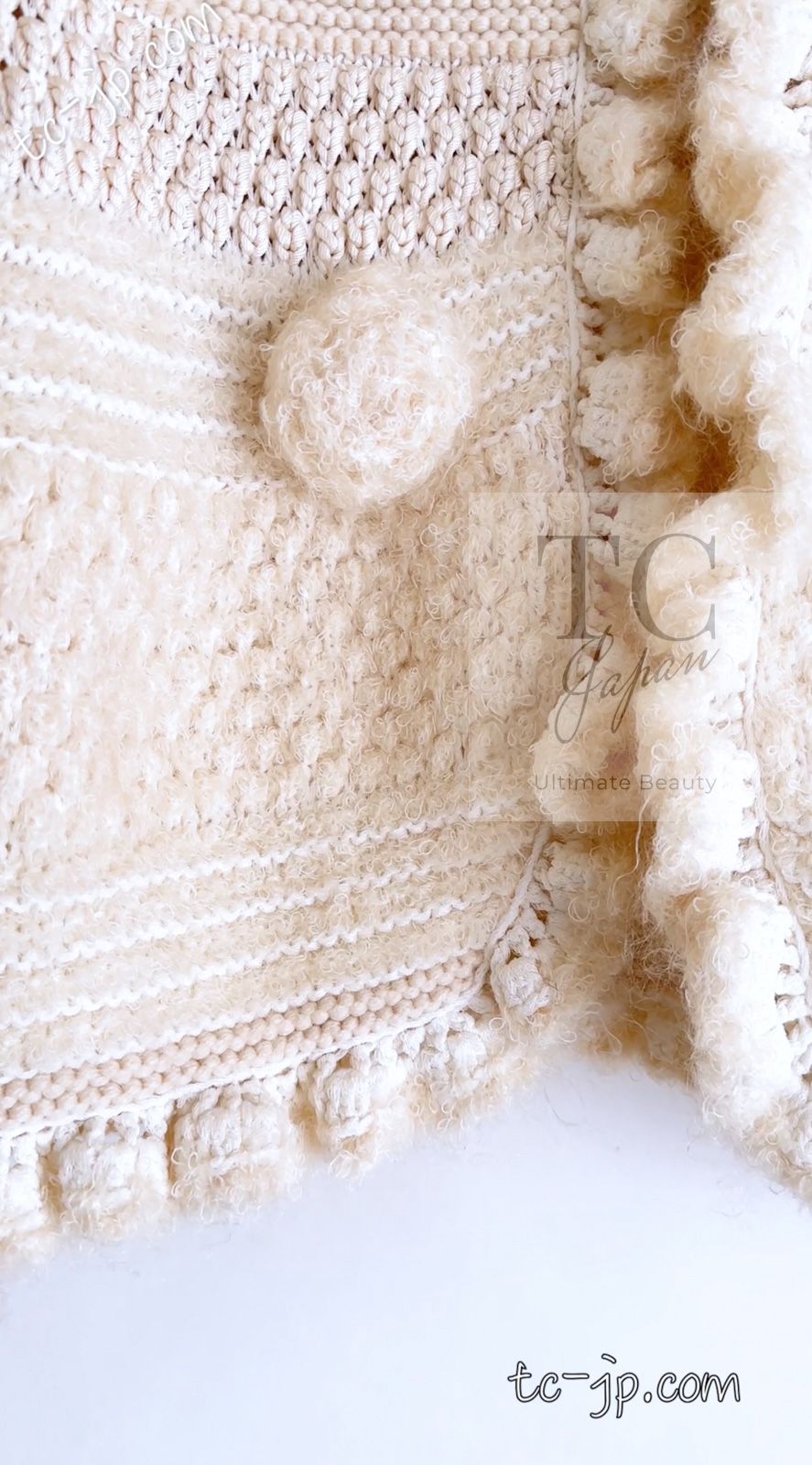  シャネル カーディガン CHANEL 42万 カシミア 可愛すぎる ふわっふわ カシミアブレンド モヘア ポンチョ ケープ 超 36 38 42 44 48 半袖 カーディガン ボレロ アンサンブル