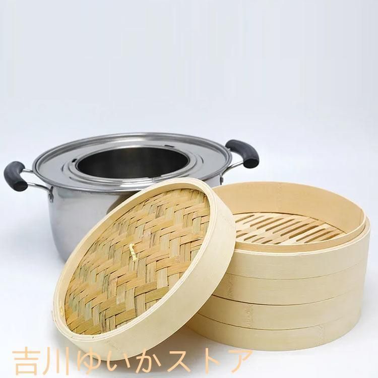 桐の蒸籠&専用鍋セット 24センチ せいろ 鍋付き 24cm IH対応 2段セット