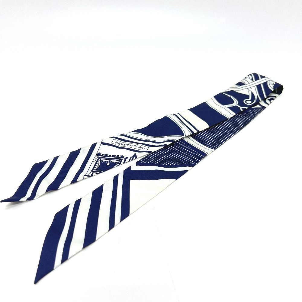 HERMES エルメス スカーフ Washington s Carriage ジョージワシントンの馬車 シルク ネイビー