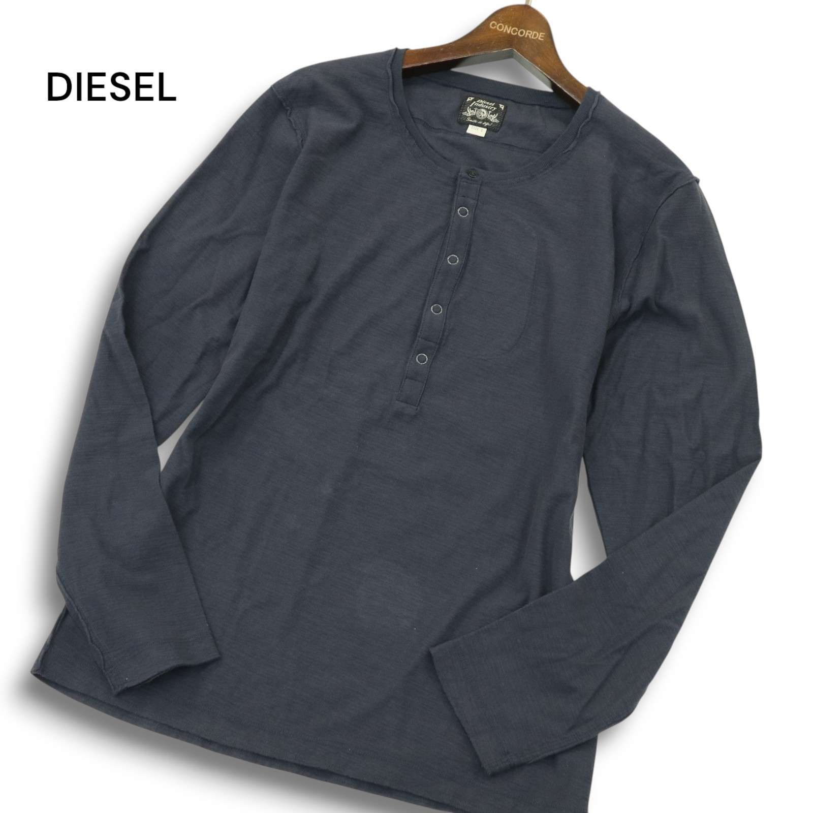 DIESEL ディーゼル 通年☆ ヘンリーネック 長袖 カットソー ロンT 