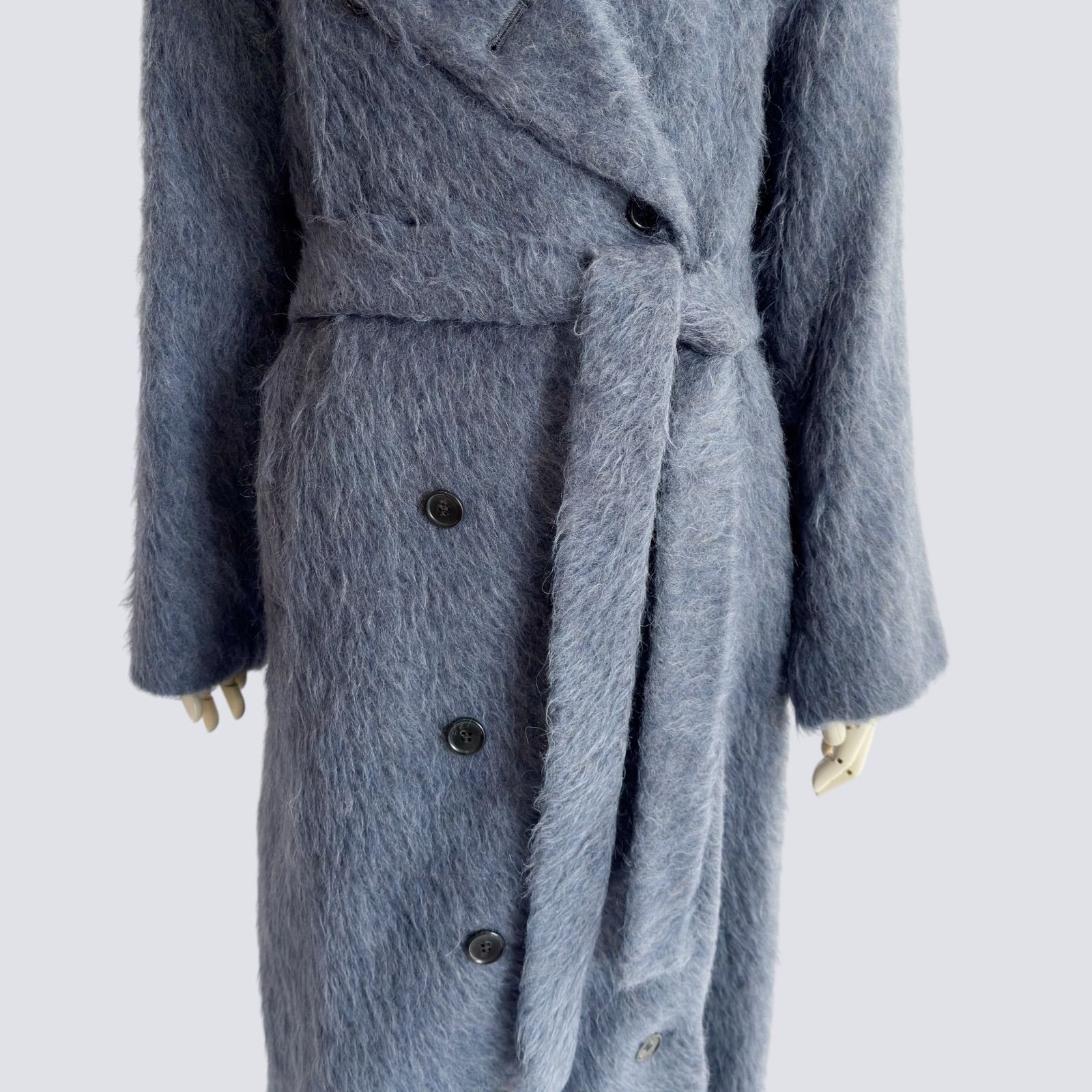 CLANE クラネ LONG SHAGGY SULLEY COAT ブルー シャギーロングコート \ CLANE LONG SHAGGY SULLEY  COAT ladies - メルカリ