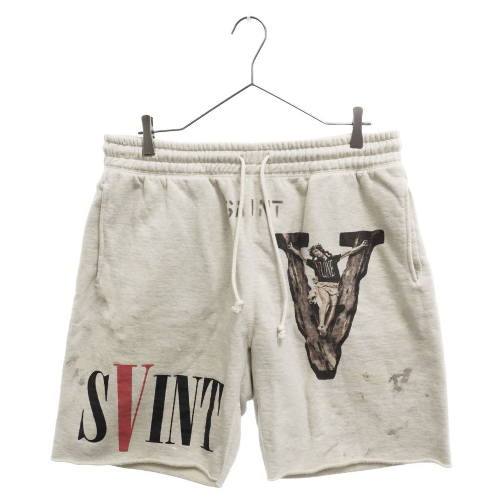 SAINT MICHAEL (セントマイケル) 22SS×Vlone Sweat Shorts ヴィーロン スウェット ハーフパンツ アイボリー SM-S22-0000-071
