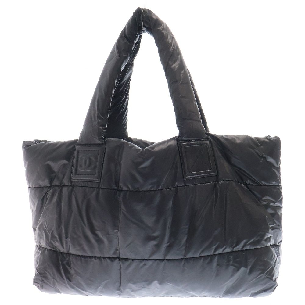 シャネル　ナイロン　ココマーク　ハンドバッグ CHANEL シャネル コココクーン シルバー金具 トートバッグ