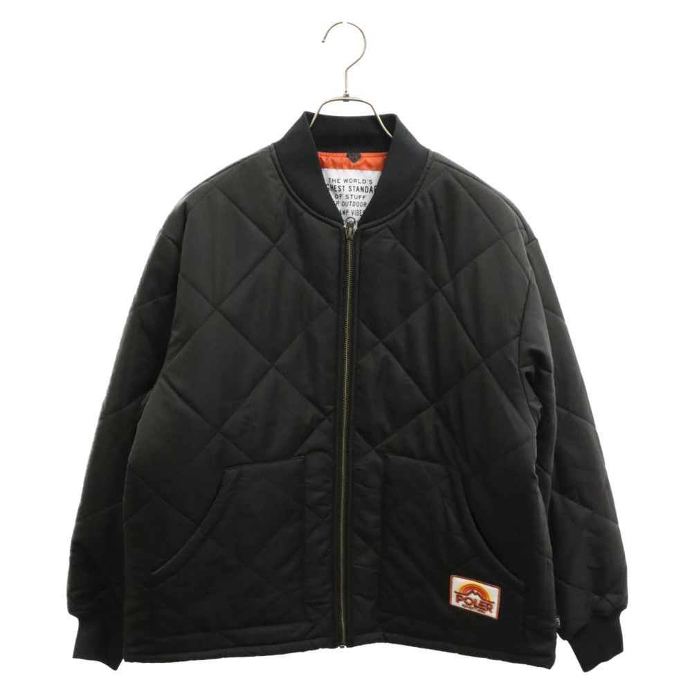 POLER (スコッチ アンド ソーダ) 23AW DIAMOND QUILTED JACKET ダイアモンドキルテッドジャケット 中綿ジャケット ブラック 233MCV0016