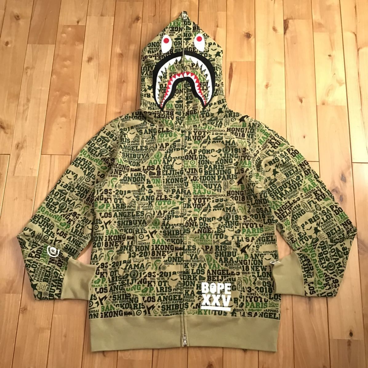 ☆新品☆ XXV CITIES CAMO シャーク パーカー Lサイズ shark full zip  
