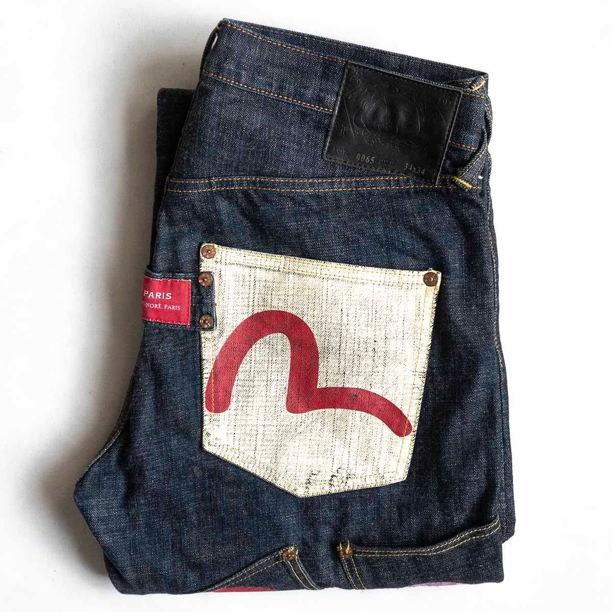 美品/濃紺】EVISU PARIS【0065 メニーポケット デニムパンツ】34 美品/濃紺】EVISU PARIS【0065 メニーポケット デニムパンツ】34
