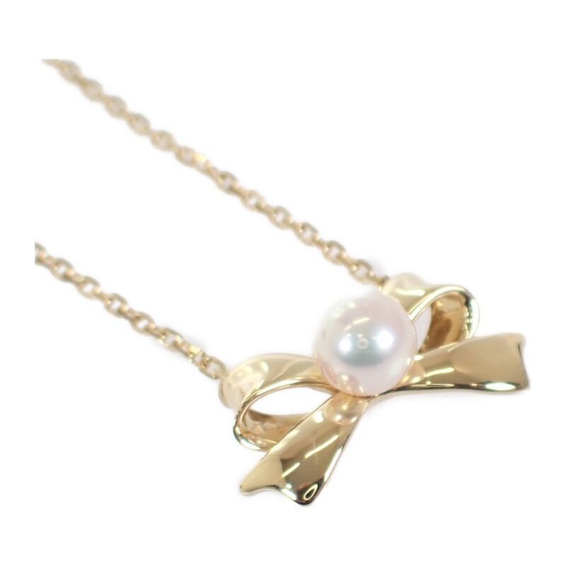 k18パールリボンモチーフゴールドネックレス 楽天市場】【Ribbon Necklace】 K10/K18/Pt900 リボン モチーフ