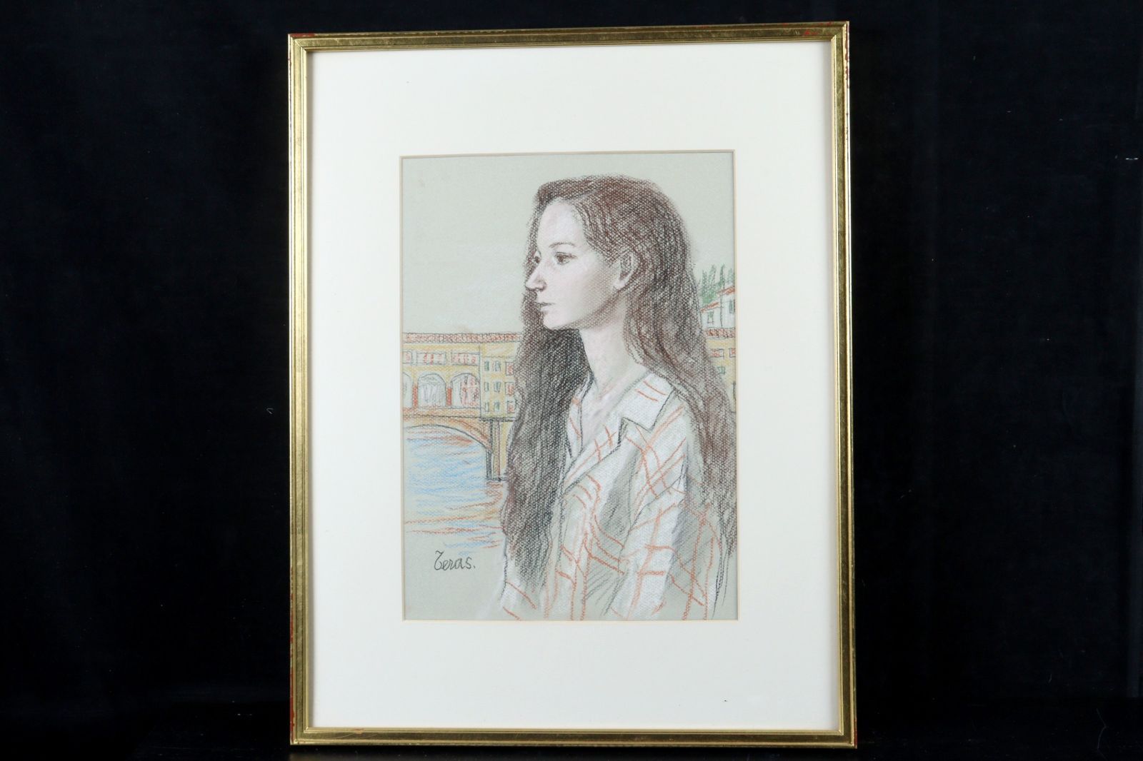 寺島龍一 「人物画」 肉筆パステル画5号 古美術 楾 P45-S - メルカリ