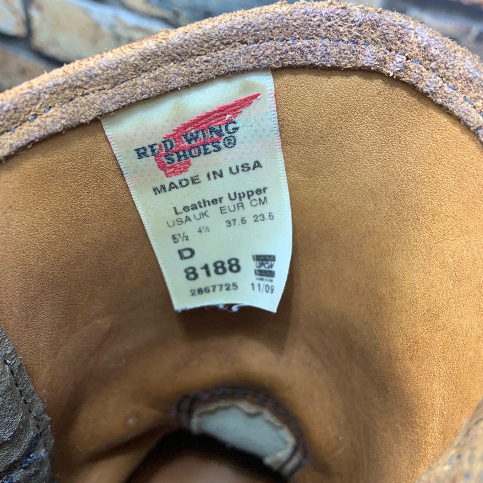 ☆REDWING 8188 ペコスブーツ 2009年製 US5.5D (24J7-8188-55) レッド 