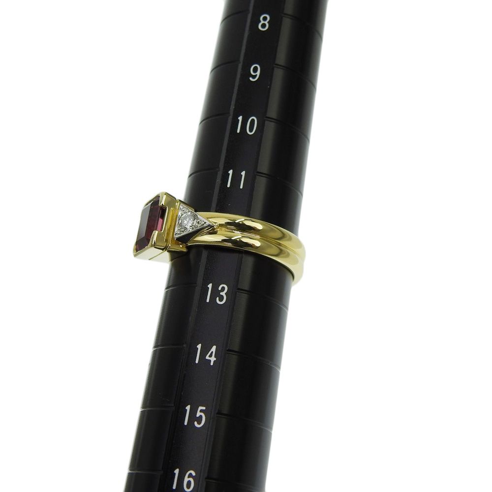 本物保証】 鑑付 新品同様 リング 約6.6g K18YG Pt900 ピンク  