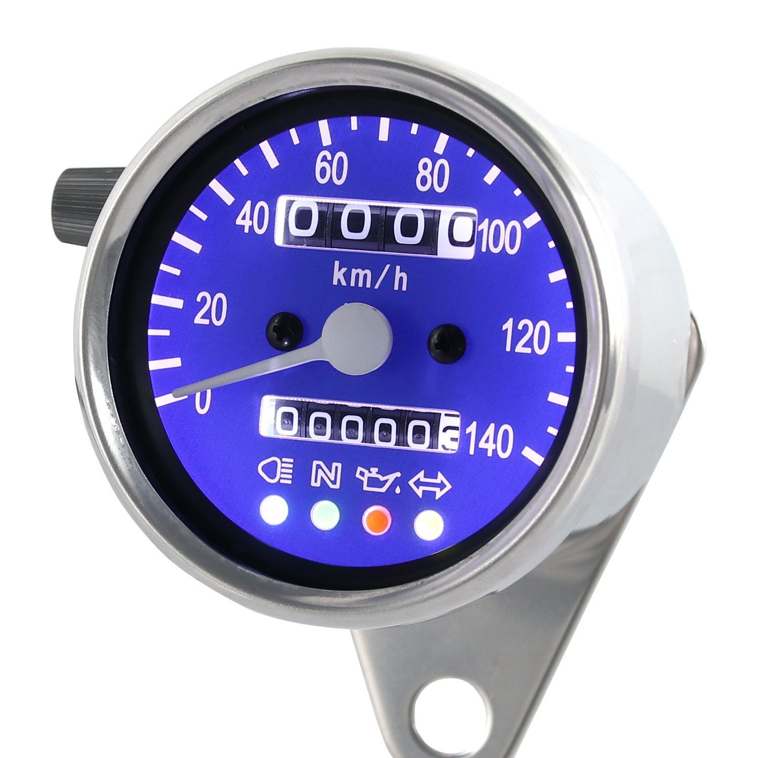 バイク用 機械式 LED ミニ スピードメーター 140km/h 60mm バイク用 機械式 LED ミニ スピードメーター 140km/h 60mm