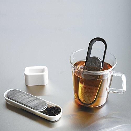 KINTO キントー LOOP TEA ループティー 茶こし ティーストレーナー スタンド付き ブラック 1杯分 電子レンジ対応 食洗機対応
