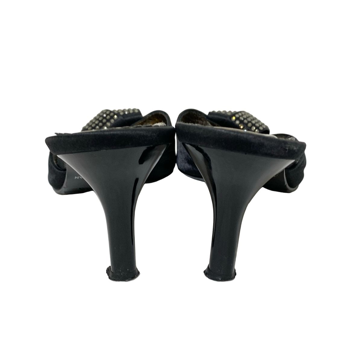 DIANA(ダイアナ) ミュール 24.5 レディース - 黒 ラインストーン 靴