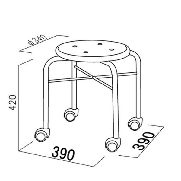 スチールパイプ 座ったまま作業できる