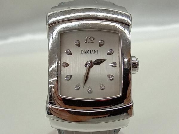 ダミアーニ 腕時計 レディース メタリックピンク 11Pダイヤ ロゴ 革