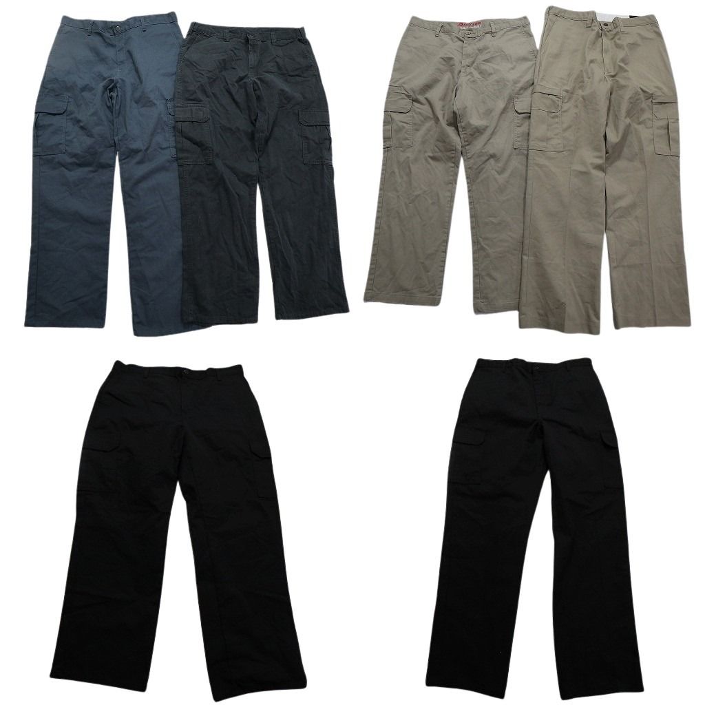 古着卸 ディッキーズ Dickies カーゴ パンツ 6枚セット メンズ 36 |38 ワークパンツ ベージュ ブラック 古着 NB1664