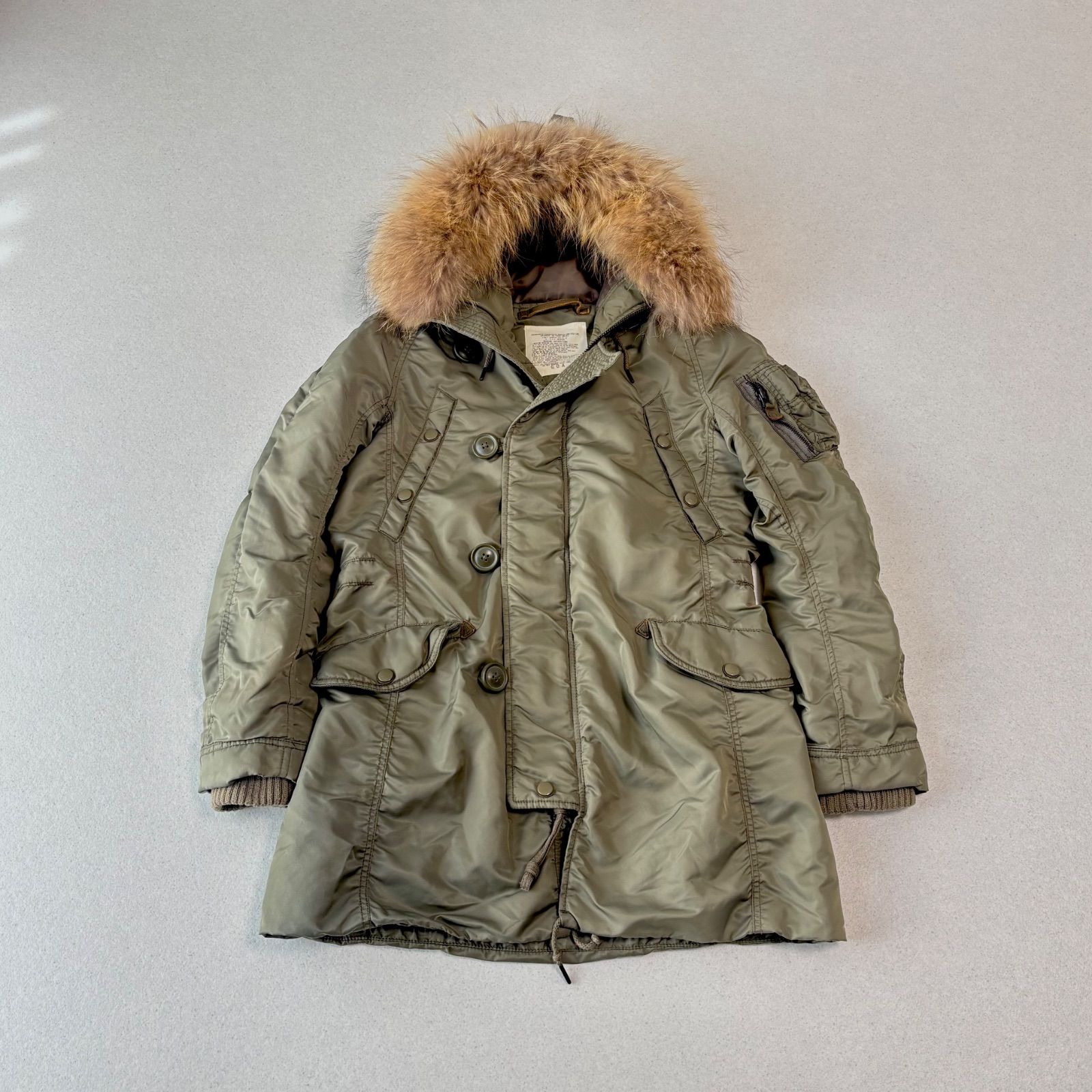 【dani】希少✨G.O.A フライトジャケット N-B3 ラクーンファー g.o.a flight jacket n3b s khaki archive 00s Y2K モンスター