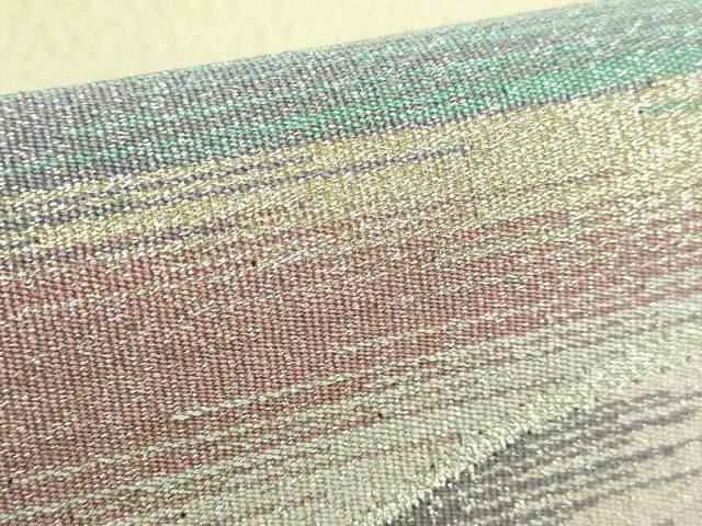 平和屋本店□極上 名門 安田綴れ 爪織本綴帯 八寸名古屋帯 峰彩 共箱