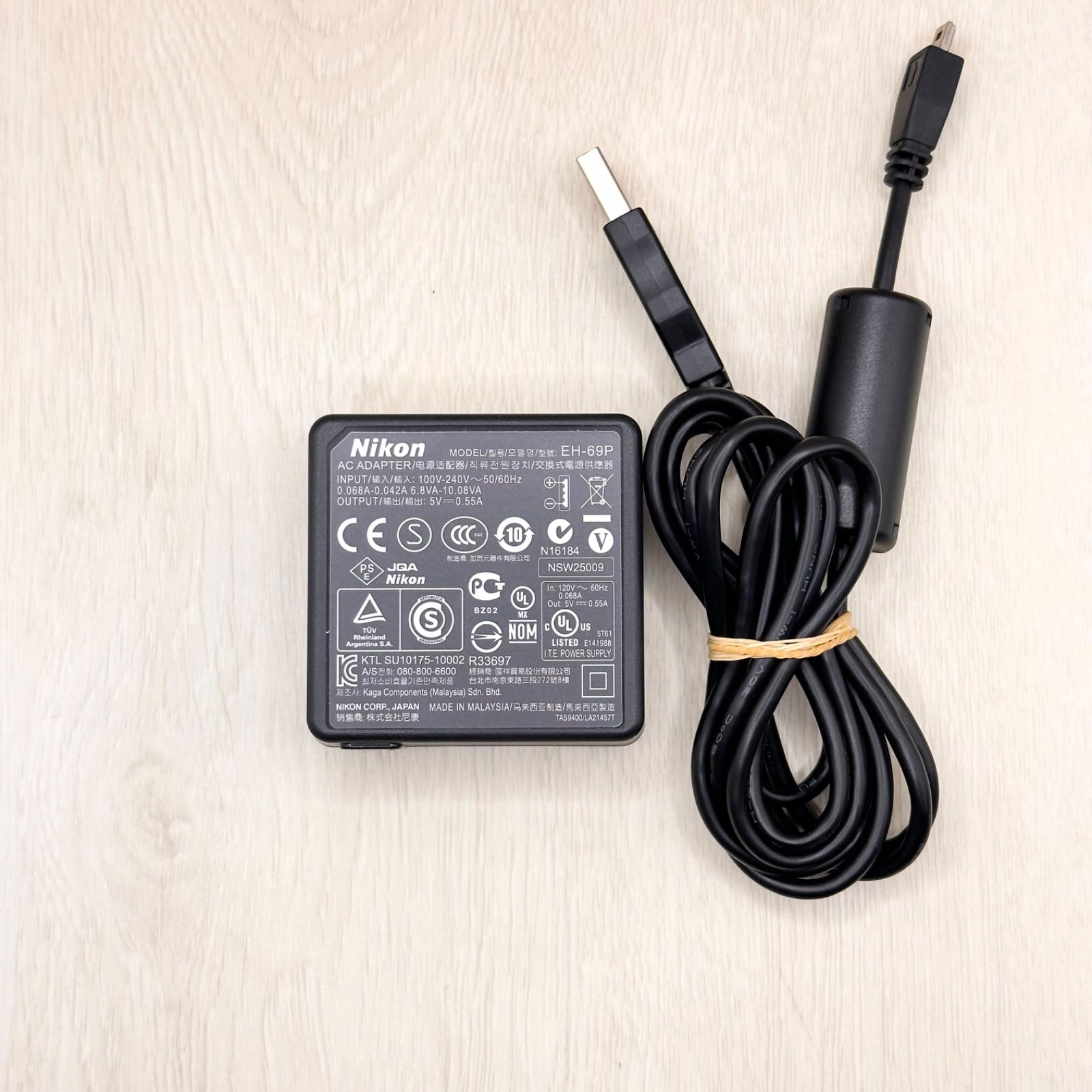 Nikon EH-69P USBケーブル 充電ACアダプター 充電ケーブル 充電器 