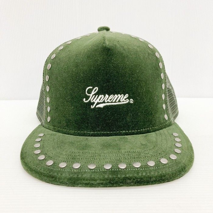 ☆SUPREME シュプリーム studded velvet mesh back 5panel