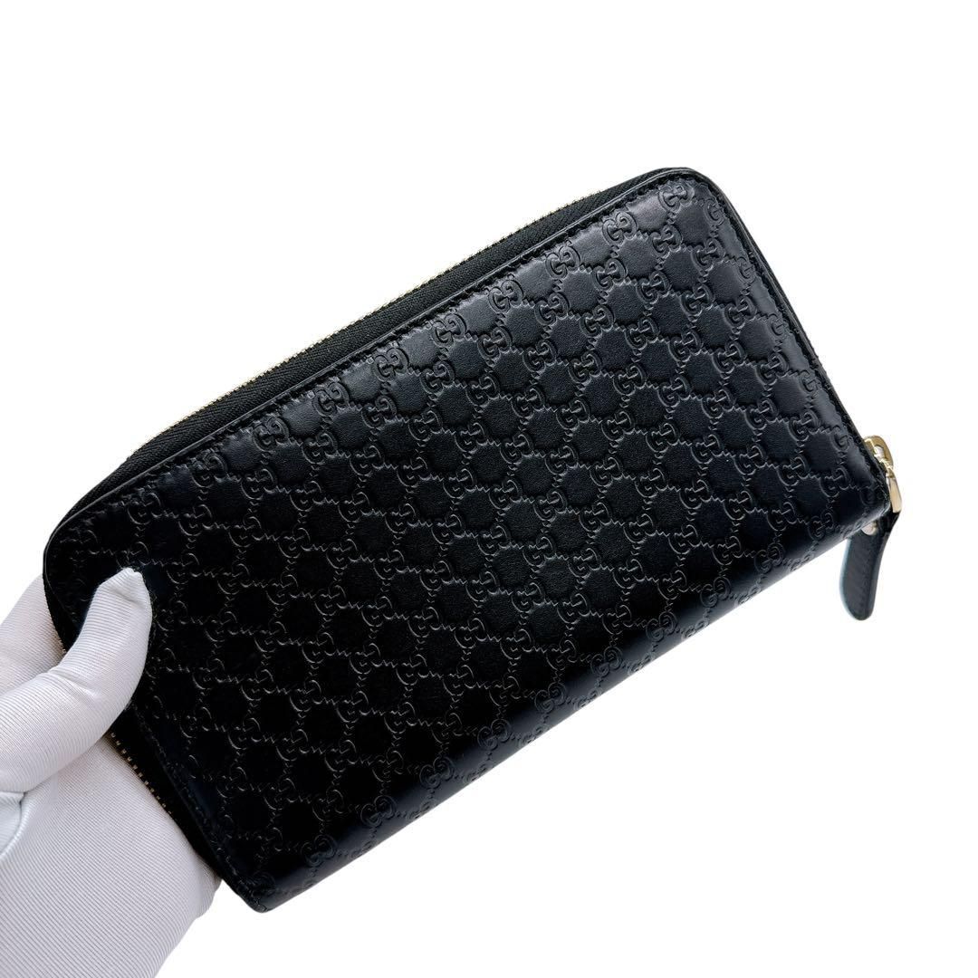 グッチ 449391 レザー マイクログッチシマ 長財布 GUCCI 美品