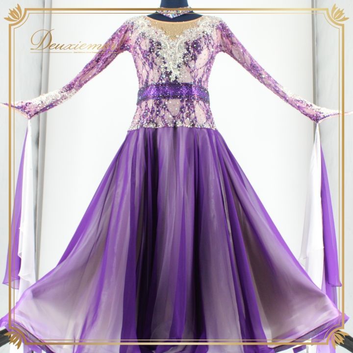 社交ダンス 衣装 スタンダードドレス スタンダード ワンピース ドレス  